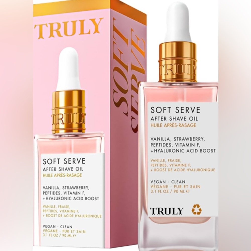 TRULY Soft Serve After Shave Oil Vanilla Strawberry Vegan